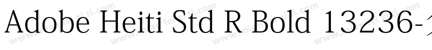 Adobe Heiti Std R Bold 13236字体转换